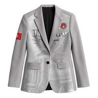 Custom Tunisia Football Blazer White Eagles of Carthage - Wonder Print Shop