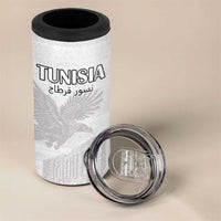 Custom Tunisia Football 4 in 1 Can Cooler Tumbler White Eagles of Carthage - Wonder Print Shop