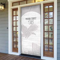 Custom Tunisia Football Door Cover White Eagles of Carthage - Wonder Print Shop