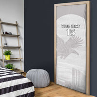 Custom Tunisia Football Door Cover White Eagles of Carthage - Wonder Print Shop