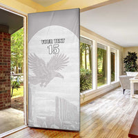 Custom Tunisia Football Door Cover White Eagles of Carthage - Wonder Print Shop