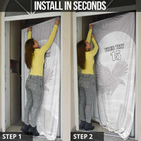 Custom Tunisia Football Door Cover White Eagles of Carthage - Wonder Print Shop