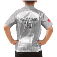 Custom Tunisia Football Family Matching Mermaid Dress and Hawaiian Shirt White Eagles of Carthage - Wonder Print Shop