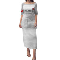 Custom Tunisia Football Family Matching Puletasi and Hawaiian Shirt White Eagles of Carthage - Wonder Print Shop