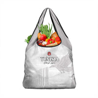 Tunisia Football Grocery Bag White Eagles of Carthage - Wonder Print Shop