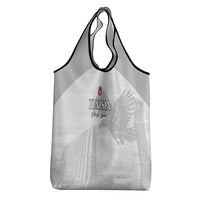 Tunisia Football Grocery Bag White Eagles of Carthage - Wonder Print Shop