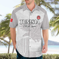 Custom Tunisia Football Hawaiian Shirt White Eagles of Carthage - Wonder Print Shop