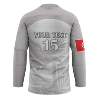 Custom Tunisia Football Hockey Jersey White Eagles of Carthage - Wonder Print Shop