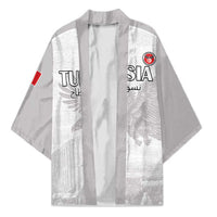 Custom Tunisia Football Kimono White Eagles of Carthage - Wonder Print Shop