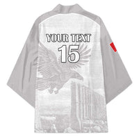 Custom Tunisia Football Kimono White Eagles of Carthage - Wonder Print Shop