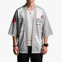 Custom Tunisia Football Kimono White Eagles of Carthage - Wonder Print Shop