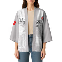 Custom Tunisia Football Kimono White Eagles of Carthage - Wonder Print Shop