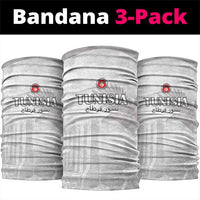 Tunisia Football Neck Gaiter White Eagles of Carthage - Wonder Print Shop