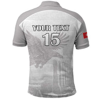 Custom Tunisia Football Polo Shirt White Eagles of Carthage - Wonder Print Shop