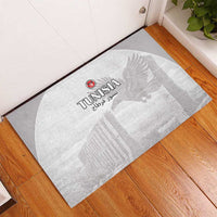 Tunisia Football Rubber Doormat White Eagles of Carthage - Wonder Print Shop