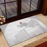 Tunisia Football Rubber Doormat White Eagles of Carthage - Wonder Print Shop