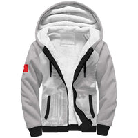 Custom Tunisia Football Sherpa Hoodie White Eagles of Carthage - Wonder Print Shop