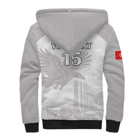 Custom Tunisia Football Sherpa Hoodie White Eagles of Carthage - Wonder Print Shop