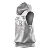 Custom Tunisia Football Sleeveless Hoodie White Eagles of Carthage - Wonder Print Shop