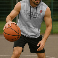 Custom Tunisia Football Sleeveless Hoodie White Eagles of Carthage - Wonder Print Shop