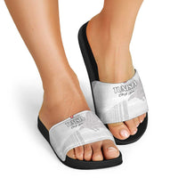 Tunisia Football Slide Sandals White Eagles of Carthage - Wonder Print Shop