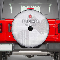 Tunisia Football Spare Tire Cover White Eagles of Carthage - Wonder Print Shop