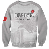 Custom Tunisia Football Sweatshirt White Eagles of Carthage - Wonder Print Shop