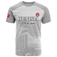 Custom Tunisia Football T Shirt White Eagles of Carthage - Wonder Print Shop