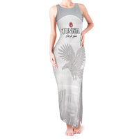 Custom Tunisia Football Tank Maxi Dress White Eagles of Carthage - Wonder Print Shop