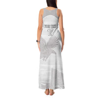Custom Tunisia Football Tank Maxi Dress White Eagles of Carthage - Wonder Print Shop