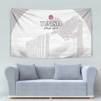 Tunisia Football Tapestry White Eagles of Carthage - Wonder Print Shop