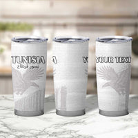 Custom Tunisia Football Tumbler Cup White Eagles of Carthage - Wonder Print Shop