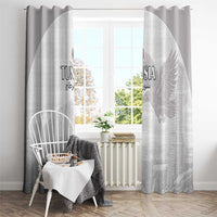 Tunisia Football Window Curtain White Eagles of Carthage - Wonder Print Shop