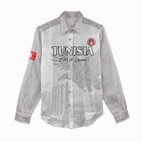 Custom Tunisia Football Women Casual Shirt White Eagles of Carthage - Wonder Print Shop