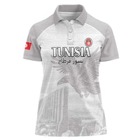 Custom Tunisia Football Women Polo Shirt White Eagles of Carthage - Wonder Print Shop