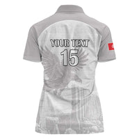 Custom Tunisia Football Women Polo Shirt White Eagles of Carthage - Wonder Print Shop