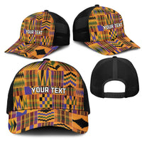 Kente African Pattern Mesh Trucker Cap - Wonder Print Shop