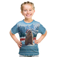 Switzerland Christmas Marmot Kid T Shirt Joyeux Noel - Wonder Print Shop