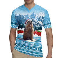 Switzerland Christmas Marmot Rugby Jersey Joyeux Noel - Wonder Print Shop