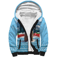Switzerland Christmas Marmot Sherpa Hoodie Joyeux Noel - Wonder Print Shop