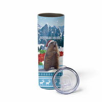 Switzerland Christmas Marmot Skinny Tumbler Joyeux Noel - Wonder Print Shop