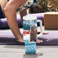 Switzerland Christmas Marmot Tumbler With Handle Joyeux Noel - Wonder Print Shop