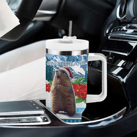 Switzerland Christmas Marmot Tumbler With Handle Joyeux Noel - Wonder Print Shop