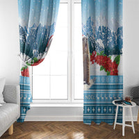 Switzerland Christmas Marmot Window Curtain Joyeux Noel - Wonder Print Shop