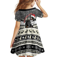 Switzerland Christmas Bernese Mountain Dog Family Matching Mermaid Dress and Hawaiian Shirt Joyeux Noel - Wonder Print Shop