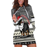 Switzerland Christmas Bernese Mountain Dog Hoodie Dress Joyeux Noel - Wonder Print Shop