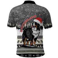Switzerland Christmas Bernese Mountain Dog Polo Shirt Joyeux Noel - Wonder Print Shop