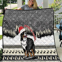 Switzerland Christmas Bernese Mountain Dog Quilt Joyeux Noel - Wonder Print Shop