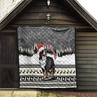 Switzerland Christmas Bernese Mountain Dog Quilt Joyeux Noel - Wonder Print Shop