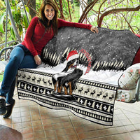 Switzerland Christmas Bernese Mountain Dog Quilt Joyeux Noel - Wonder Print Shop